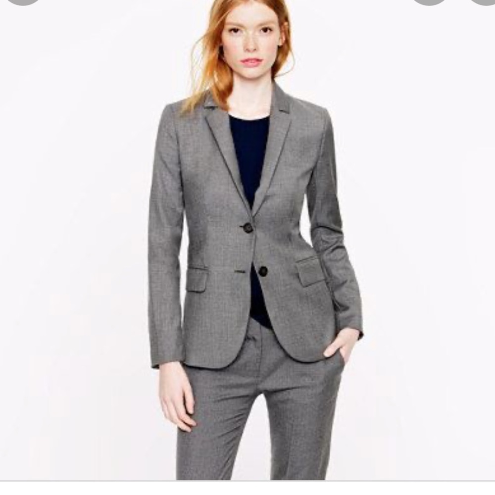 Jcrew grey wool suit jacket